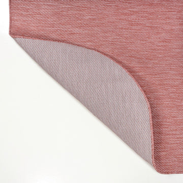 Miles Modern Minimalist Radius Corner Solid Indoor/Outdoor Area Rug